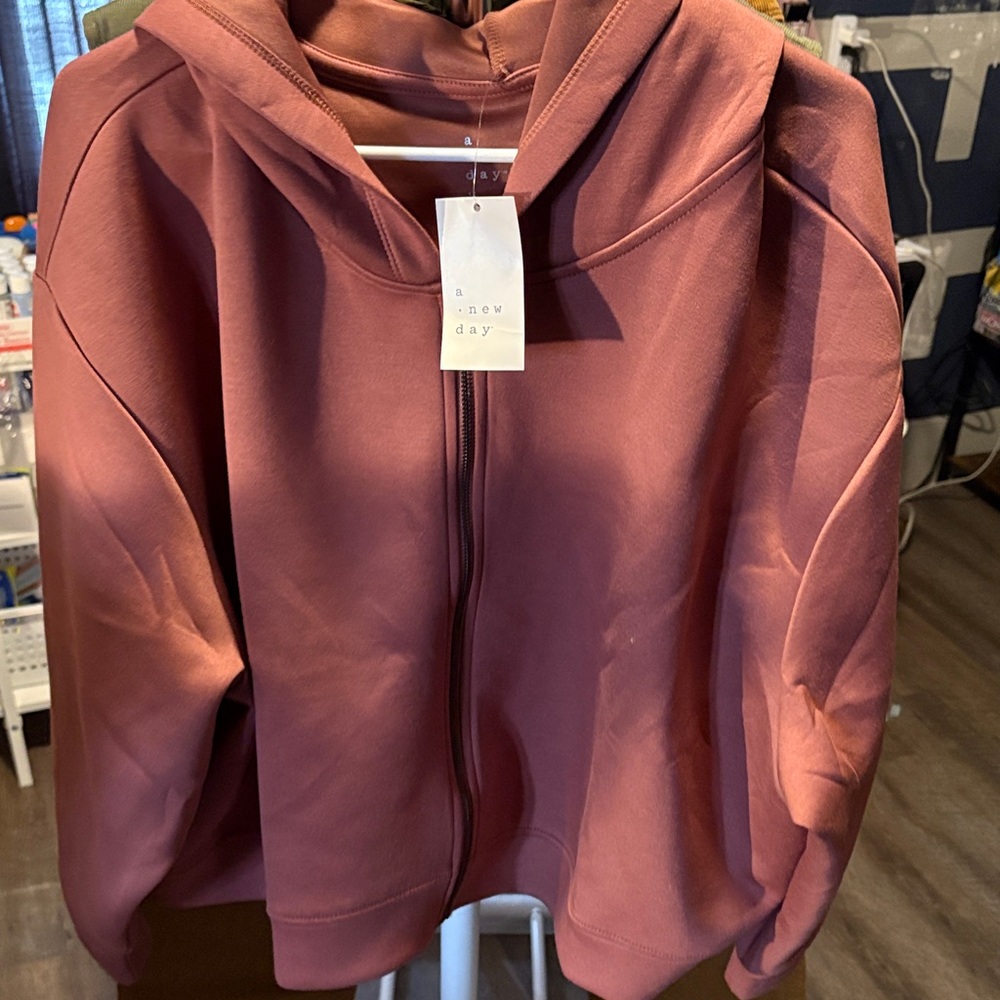 A New Day Women's Mauve Zip-Up Jacket